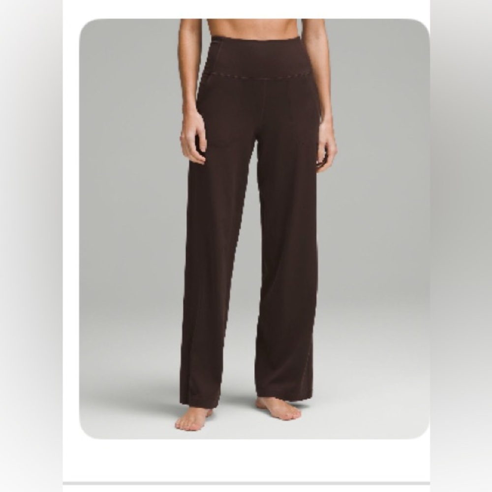 lululemon athletica Wide Leg Pants in Dark Brown
